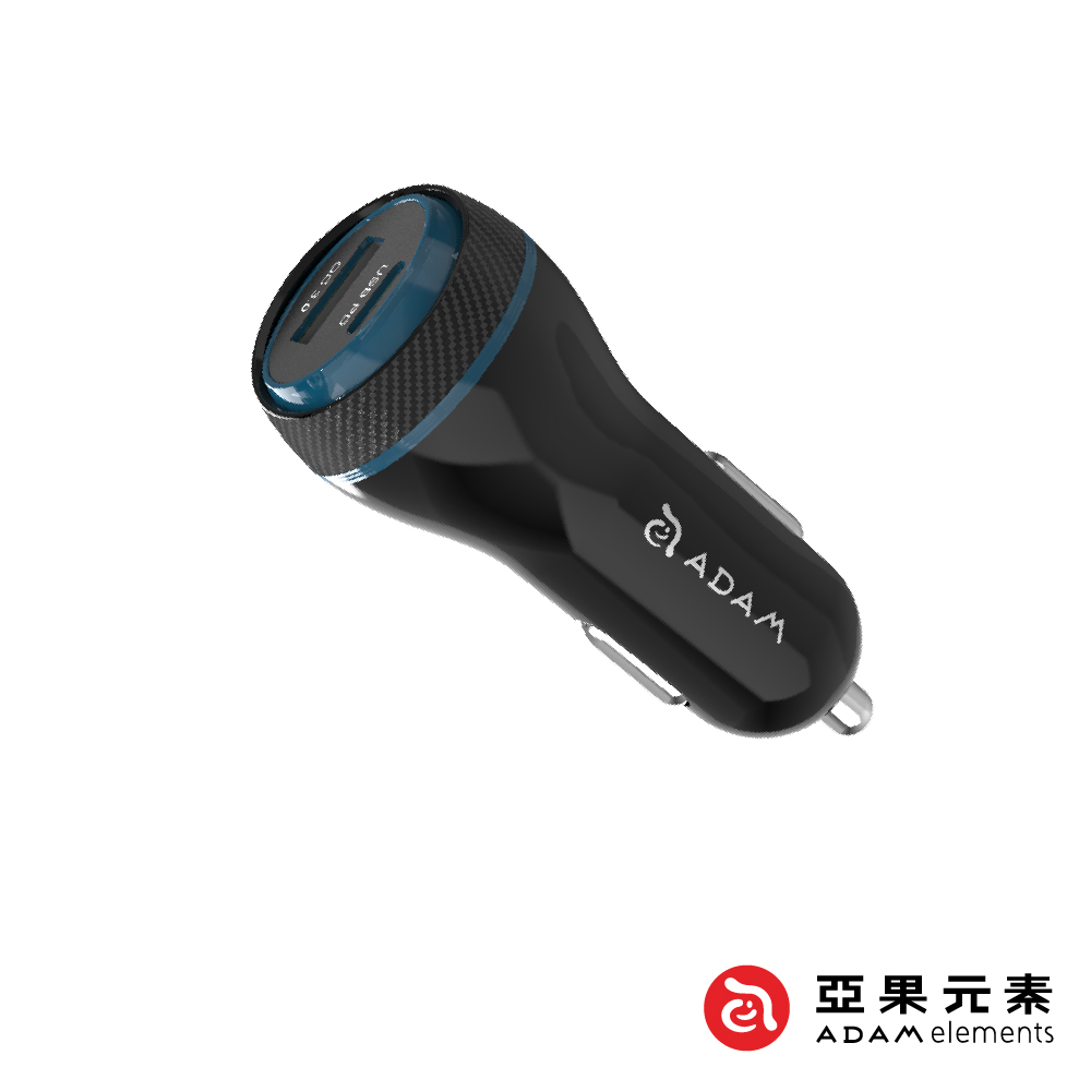 OMNIA C1+ USB-C PD & QC 45W 雙孔極速車用充電器 黑