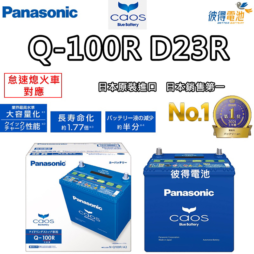 Panasonic 國際牌 Q-100R怠速熄火電瓶 CAOS SUBARU 2010年~2020年 Outback 日本製造