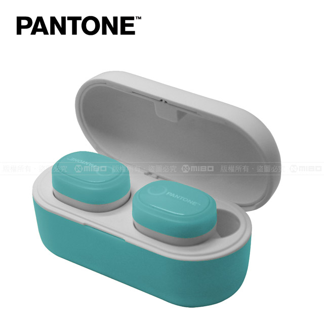 PANTONE 彩通 繽紛玩色 真無線 藍芽5.0 無線耳機 湖水綠 PT-TWS004