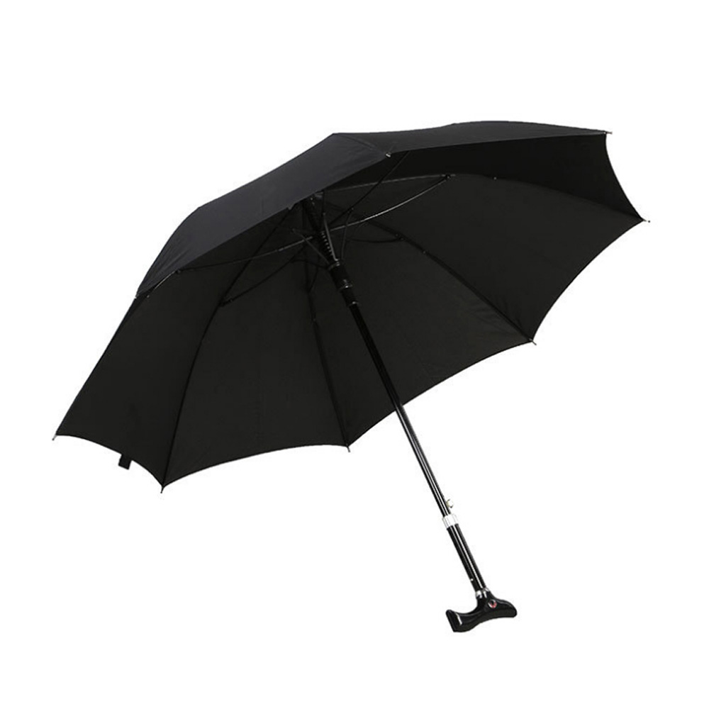 PUSH!戶外用品 可調節長短雨傘拐杖傘登山杖(加固型)I74
