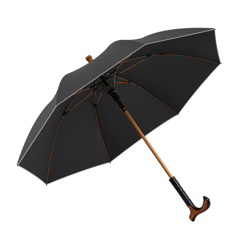 PUSH! 戶外休閒用品 可分離式長柄雨傘 自動晴雨傘 登山老人直杆拐杖傘 I112