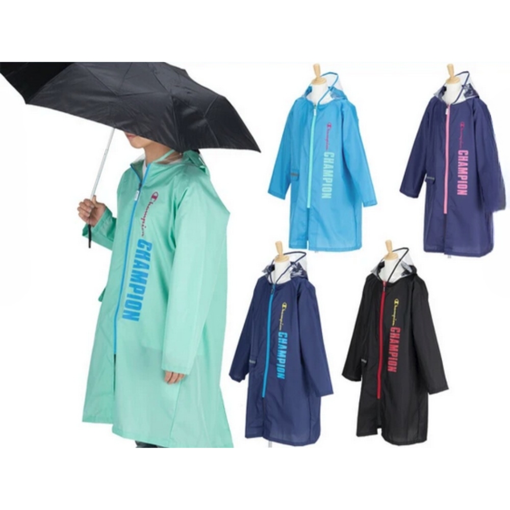 Champion Champion 透明視窗 伸縮空間 小學/國中/女生雨衣 (140-160cm) 男女適用