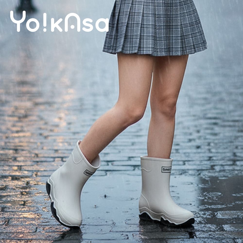 Yo!kAsa 時尚中筒雨鞋 女款 一雙入 (三色任選)
