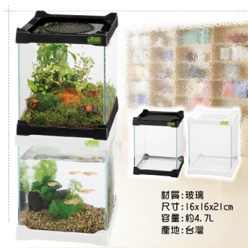 ISTA 多功能水族寵物缸16×16×21cm(2色)