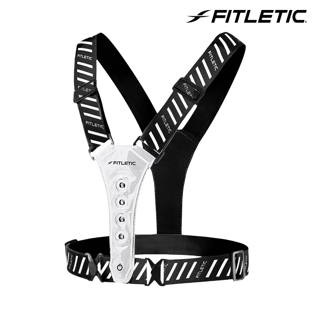 Fitletic LUMI Vest 輕量跑步LED反光背心 (單一尺寸) 黑色|跑步背心 夜跑 安全背心 USB充電