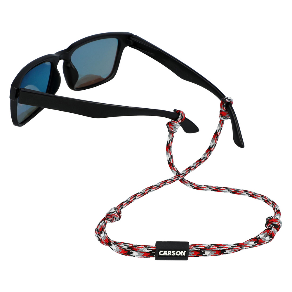 CARSON 美國 Paracord運動眼鏡帶(焰紅) / 眼鏡繩 眼鏡固定帶 防滑眼鏡繩 墨鏡繩 運動眼鏡繩