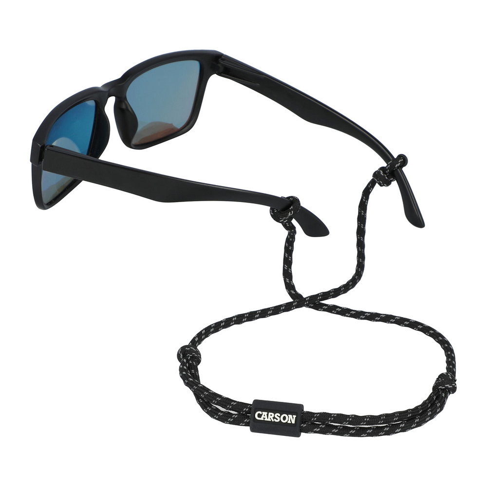 CARSON 美國 Paracord運動眼鏡帶(墨黑) / 眼鏡繩 眼鏡固定帶 防滑眼鏡繩 墨鏡繩 運動眼鏡繩