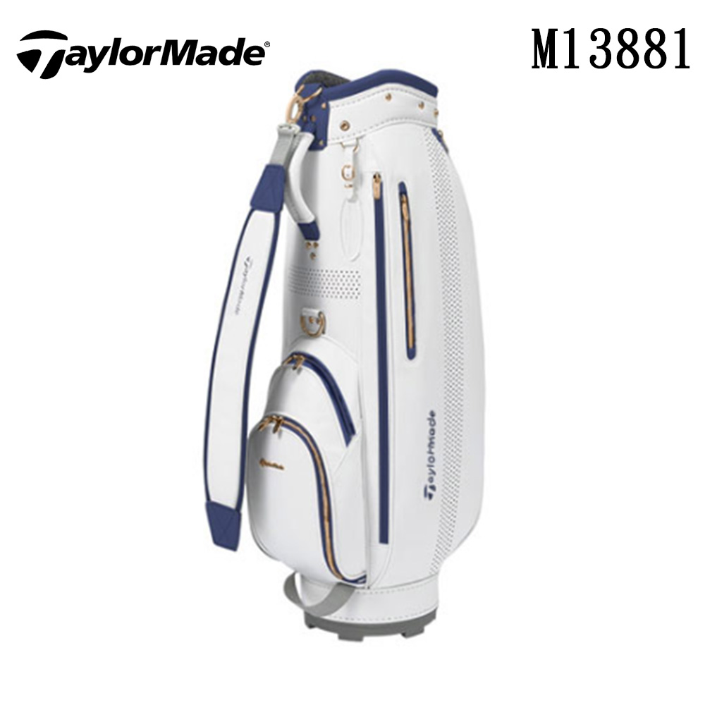 TaylorMade 日系TJ323 女用 輕量高爾夫球桿袋 M13881(女用 8.5吋 白色 氣質桿袋)