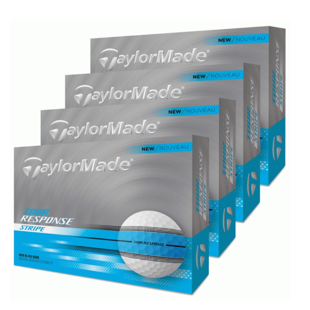 TaylorMade 360度加強瞄準 Tour Response Stripe 高爾夫球 4打(盒)