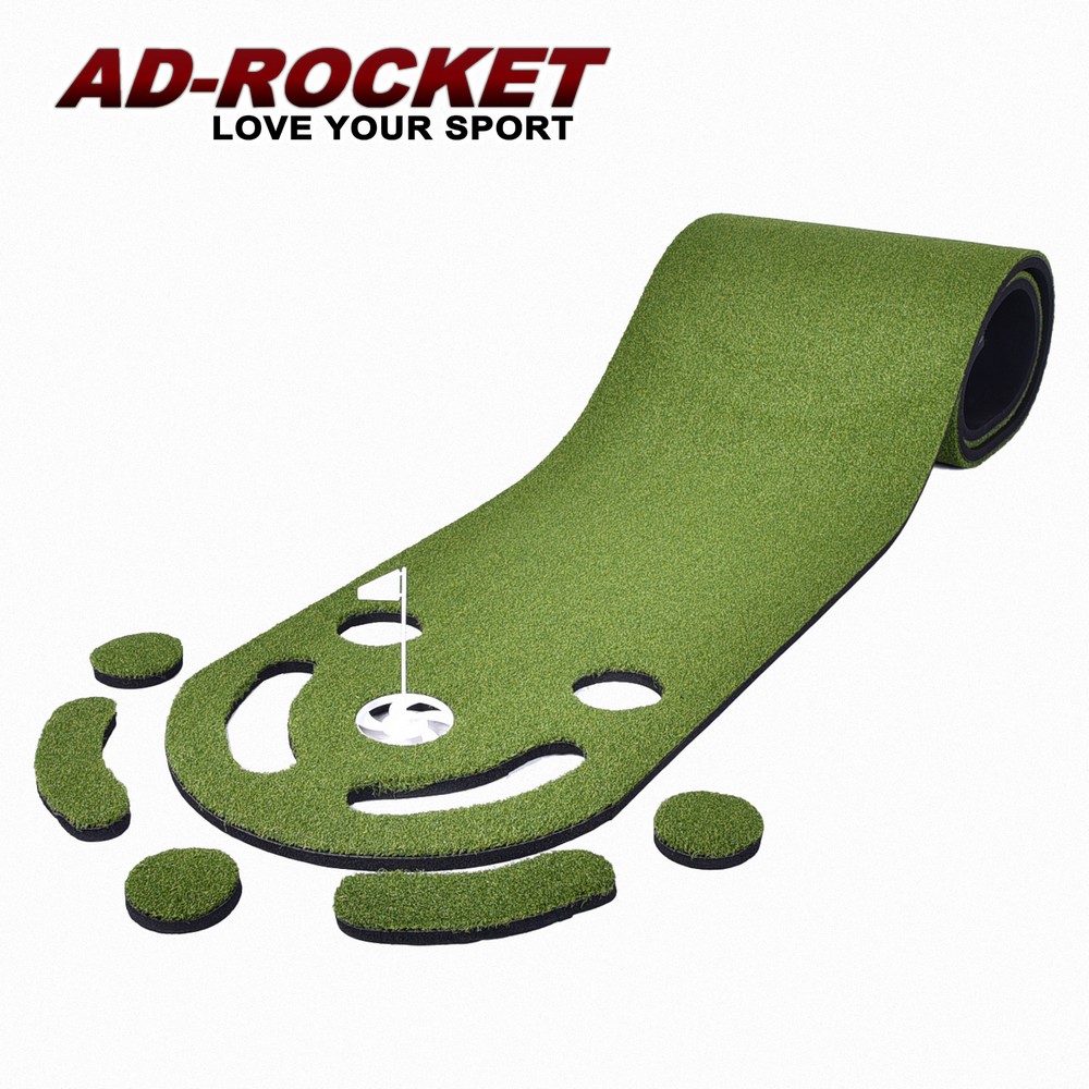 AD-ROCKET 高爾夫果嶺揮桿練習墊 300x50CM /打擊草皮練習器/高爾夫練習器