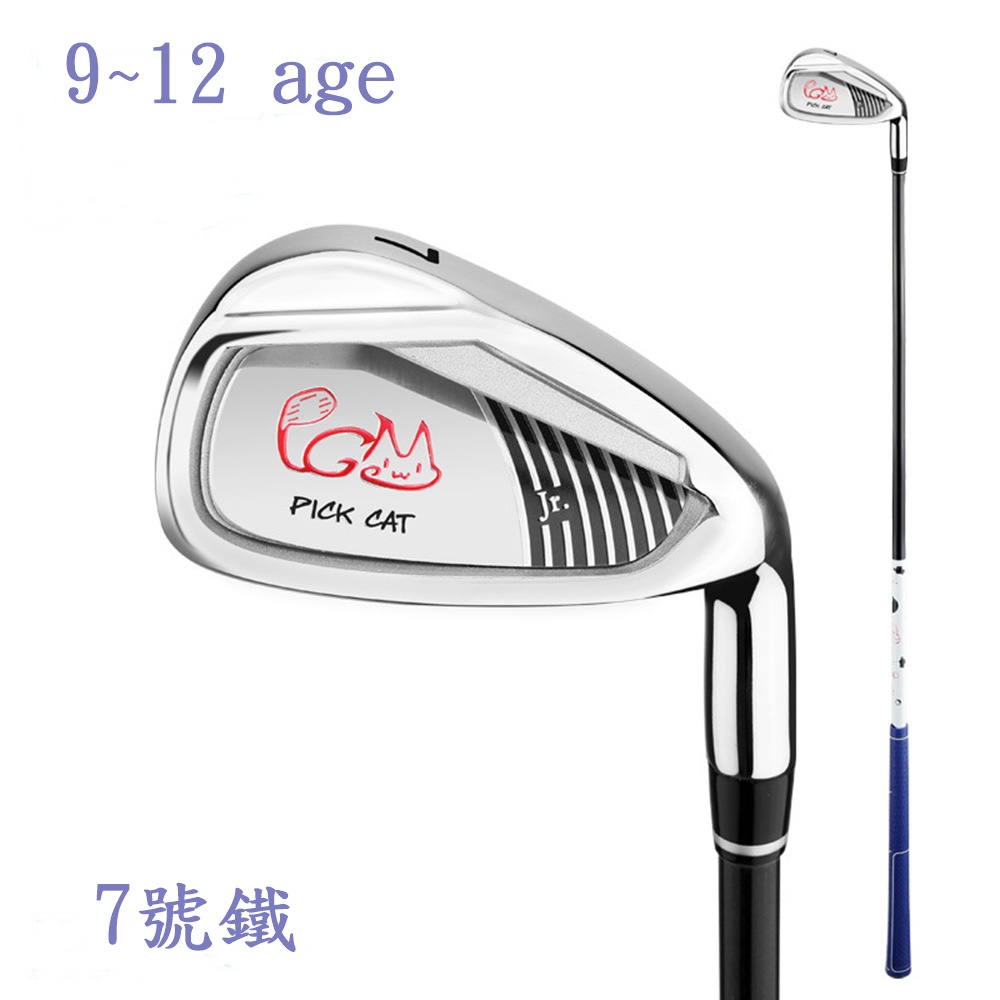 Caiyi 凱溢 PGM 7號鐵桿 碳鋼桿 鋅合金頭 初級揮桿訓練9~12 age