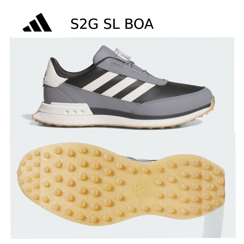 adidas 愛迪達 S2G SL BOA 高爾夫/休閒兩用鞋 無釘款 灰黑 JI4170