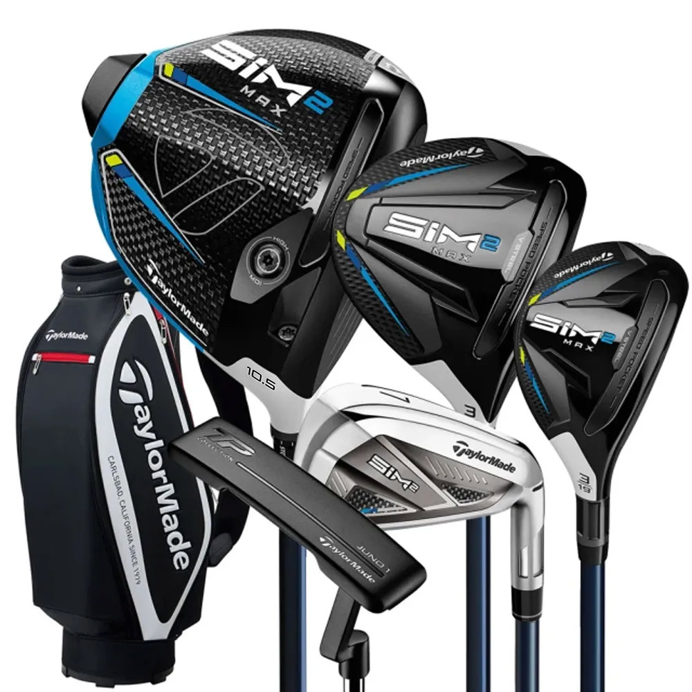 TaylorMade SIM2 Max 男用套桿#1,#3木+#U4鐵木+#5-P+S (碳身Fujikura Ventus 6)+1推(N7522226)+Bag,獨賣款