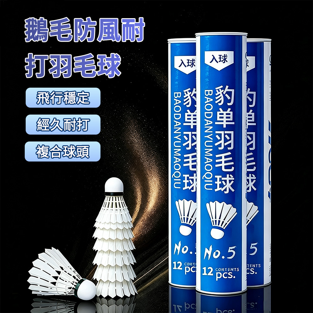 Chase 羽毛球 羽球 實用級 新手推薦 專業鵝毛球 軟木球 耐打羽球(12入/桶)