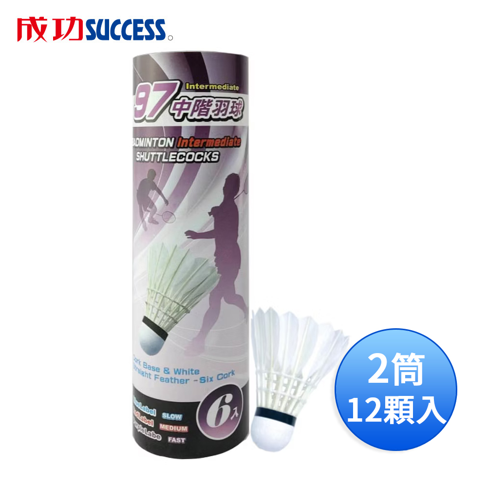 紫標中階羽球(2筒12顆入) 45097