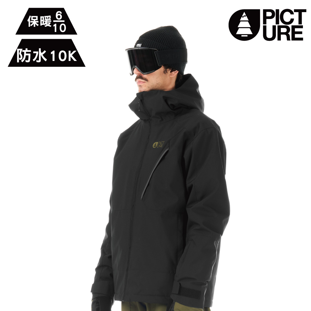 PICTURE 男防水透濕滑雪外套【黑色】Nitric JKT MVT0579 (S-XL)