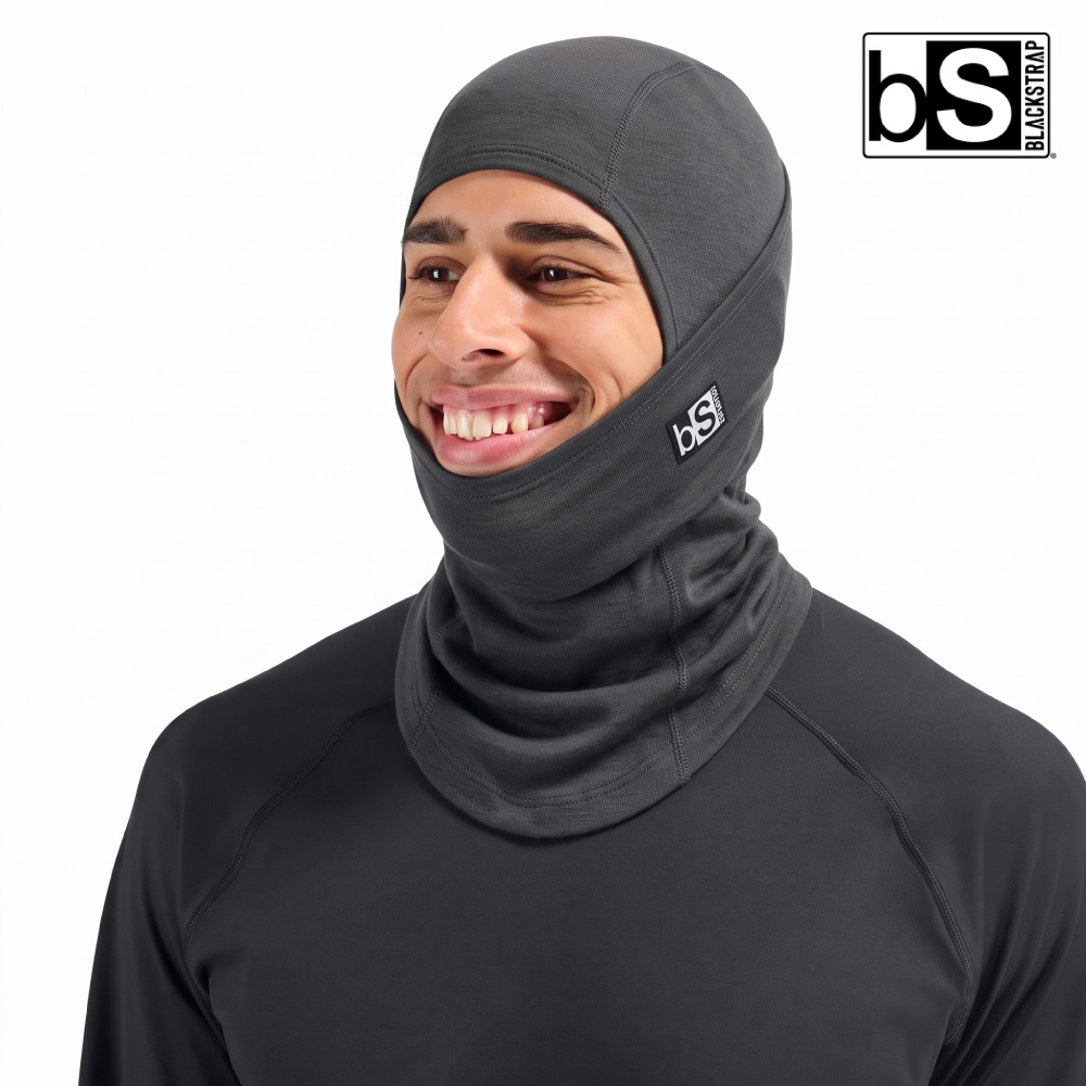 BlackStrap 素色美麗諾羊毛多功能頭套 Merino Exp Hood 黑色｜UPF50+ 單一尺寸 (適用頭圍約53-60cm)（其他規格）