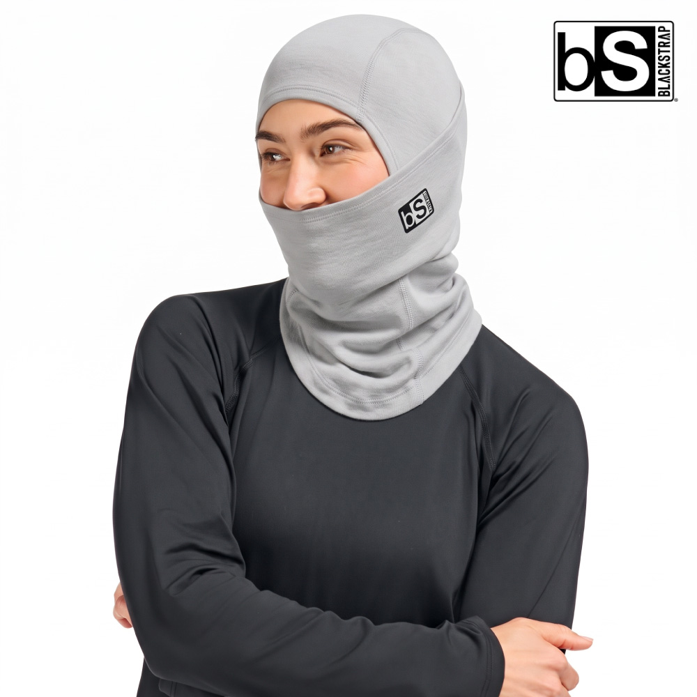BlackStrap 素色美麗諾羊毛多功能頭套 Merino Exp Hood 淺灰|UPF50+ 單一尺寸 (適用頭圍約53-60cm)