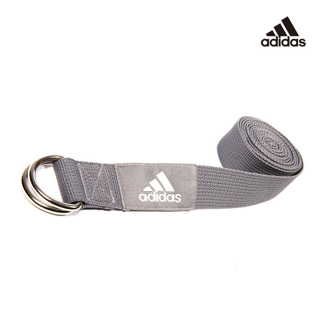 adidas 愛迪達 編織棉質瑜珈伸展帶 (灰)