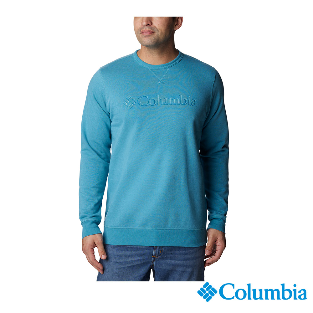 Columbia 哥倫比亞 男款 - M UPF 50防曬大學T-湖水藍 UAM03580AQ-HF