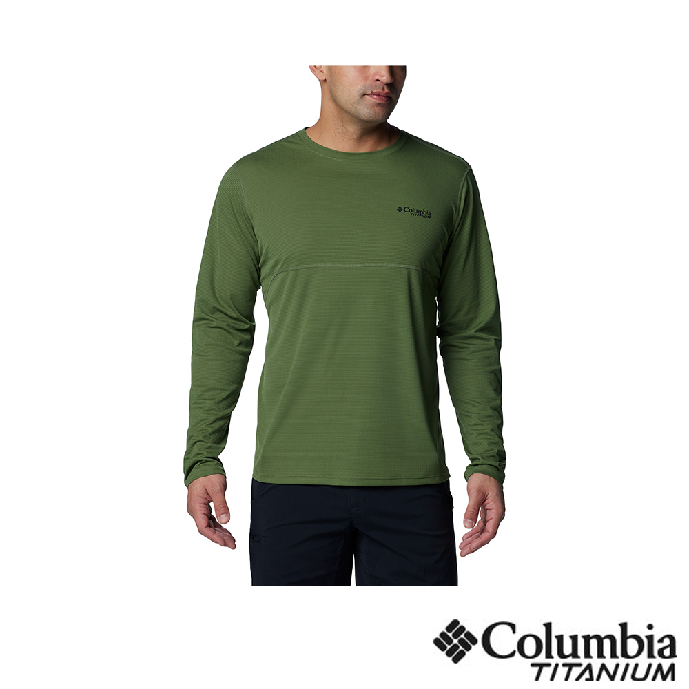 Columbia 哥倫比亞 男款 - 鈦 酷涼快排長袖上衣-綠色 UAE55900GR (2024春夏)