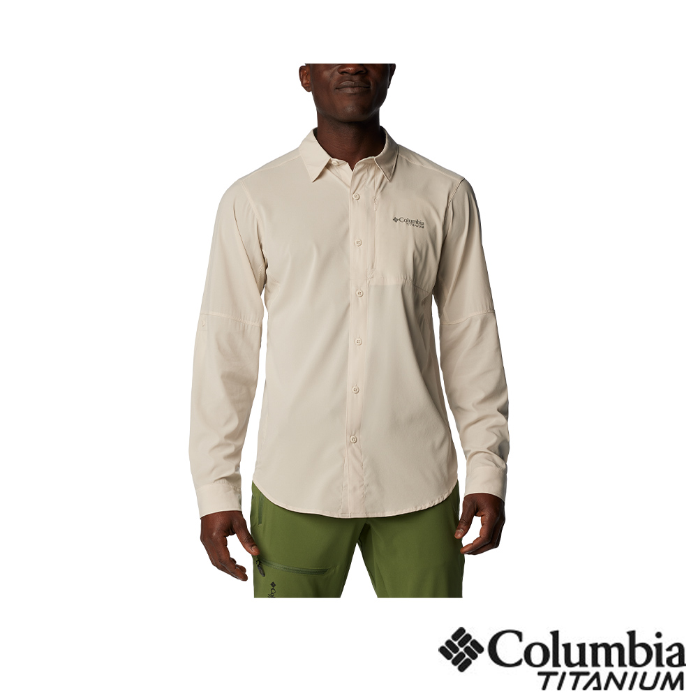 Columbia 哥倫比亞 男款- 鈦 酷涼快排長袖襯衫-卡其色 UAE47620KI(2024春夏)