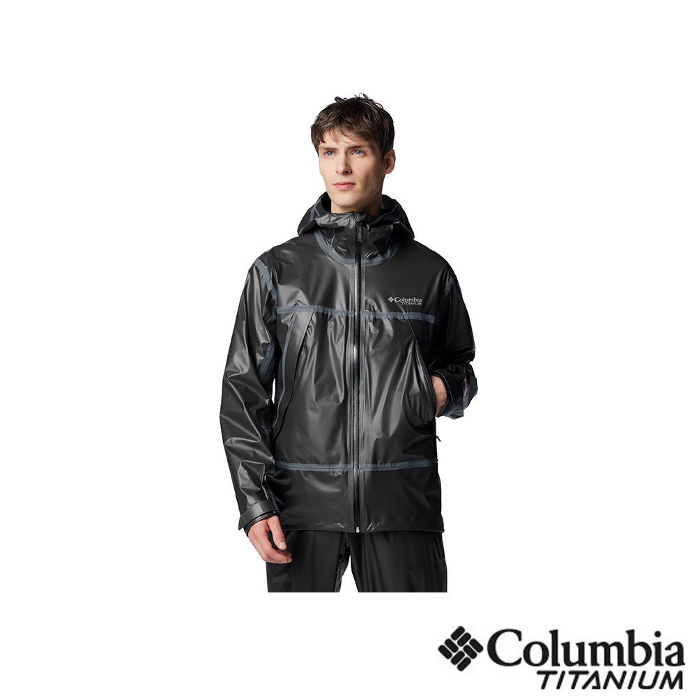 Columbia 哥倫比亞 男款-鈦OutDry防水連帽外套-黑色 UWE29390BK