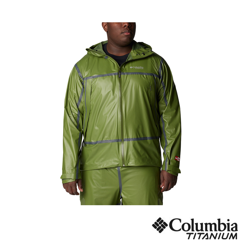 Columbia 哥倫比亞 男款-鈦OutDry防水連帽外套-綠色 UWE29390GR