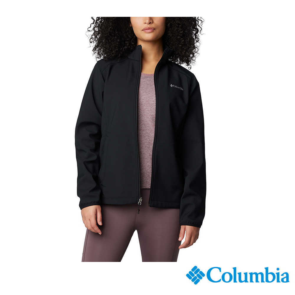 Columbia 哥倫比亞 女款 - 防潑立領軟殼外套-黑色 UWR16840BK/IF