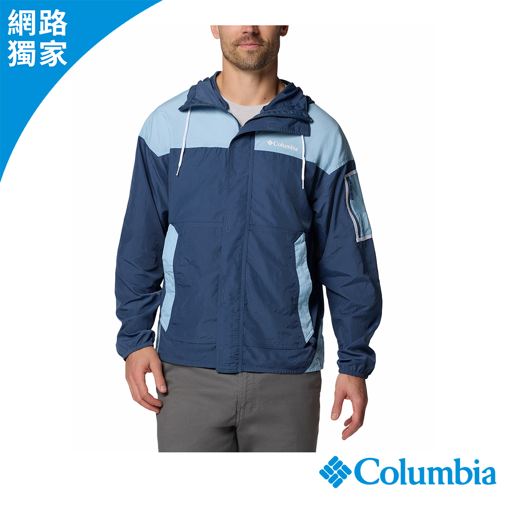 Columbia 哥倫比亞 男款 - 防潑水風衣-墨藍色 UWE48390IB/JS