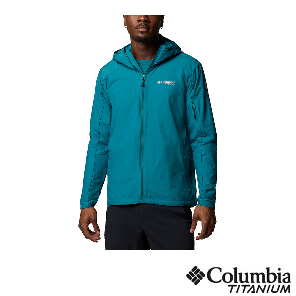 Columbia 哥倫比亞 男款-超防曬UPF50防潑水風衣-青藍色 UWE94840EB/JS