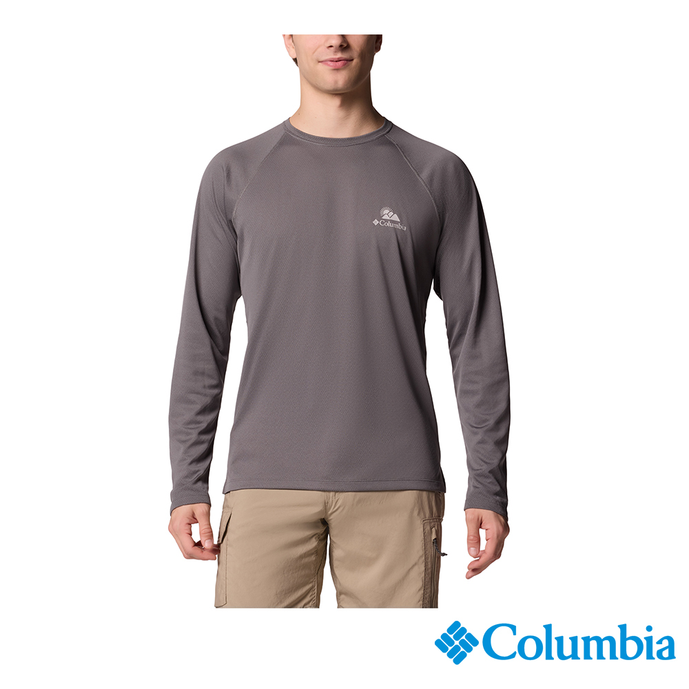 Columbia 哥倫比亞 男款 - 防曬UPF50涼感快排長袖上衣-灰色 UAE96530GY/JS