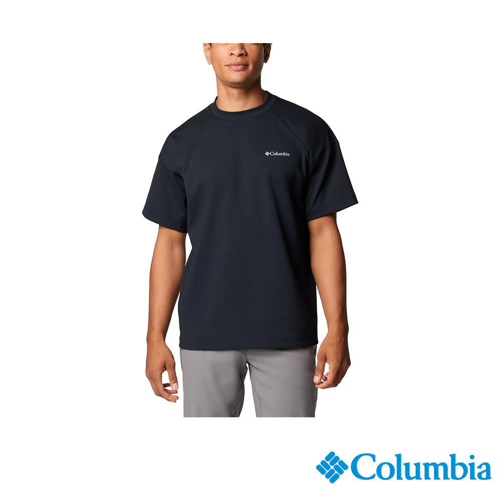 Columbia 哥倫比亞 男款-快排短袖上衣-黑色 UAE08510BK/JS