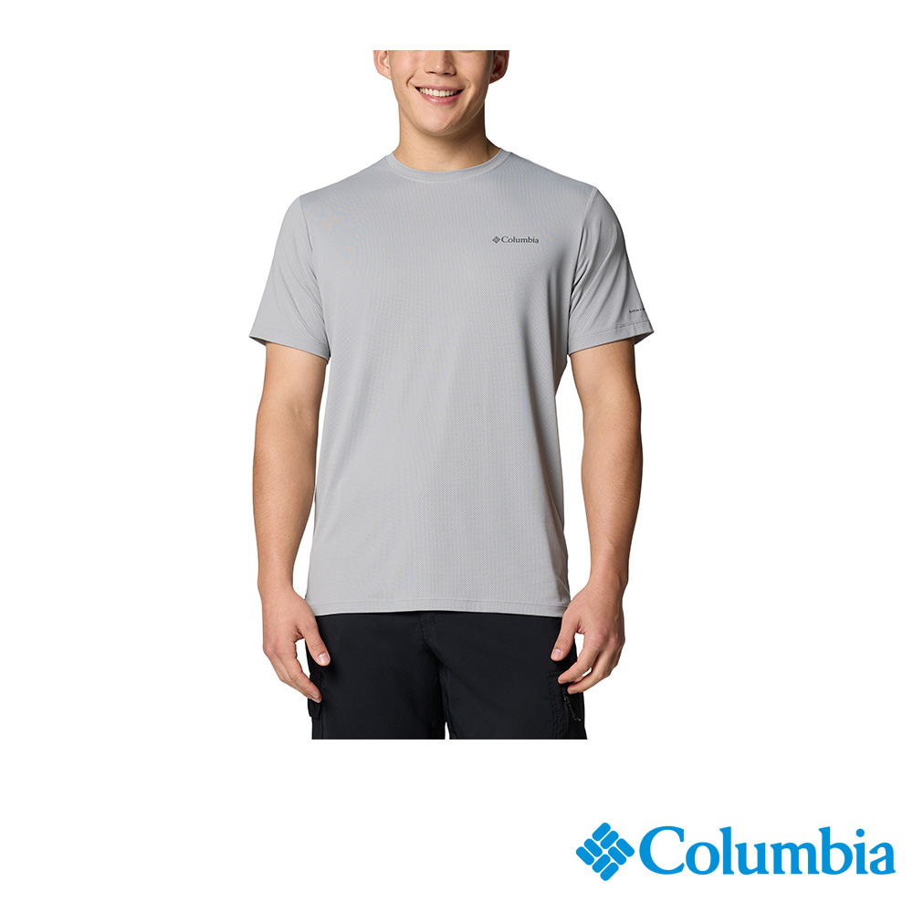 Columbia 哥倫比亞 男款- 防曬UPF50快排短袖上衣-灰色 UAE16710GY/JS