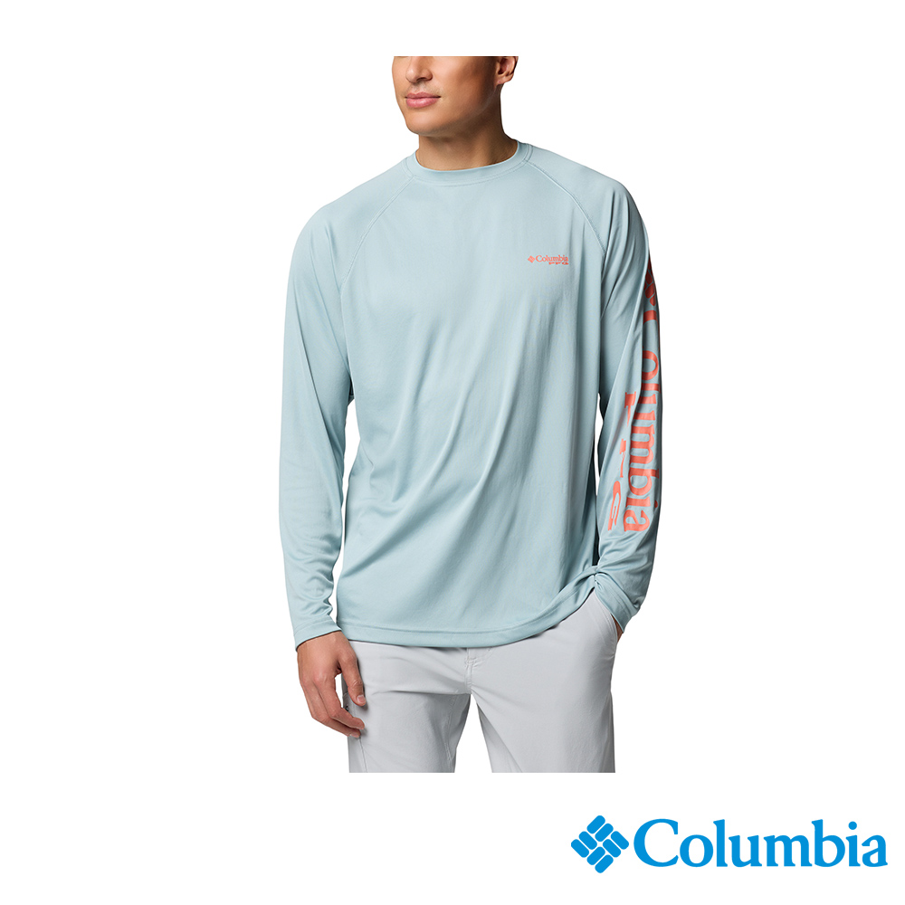 Columbia 哥倫比亞 男款- 防曬UPF50快排長袖上衣-薄暮藍 UFM60940DE/JS