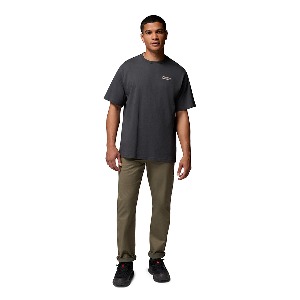 Columbia 哥倫比亞 男款-防曬UPF30厚磅短袖上衣-CSC Heavyweight Tee-黑色(UAX94000BK/KF)