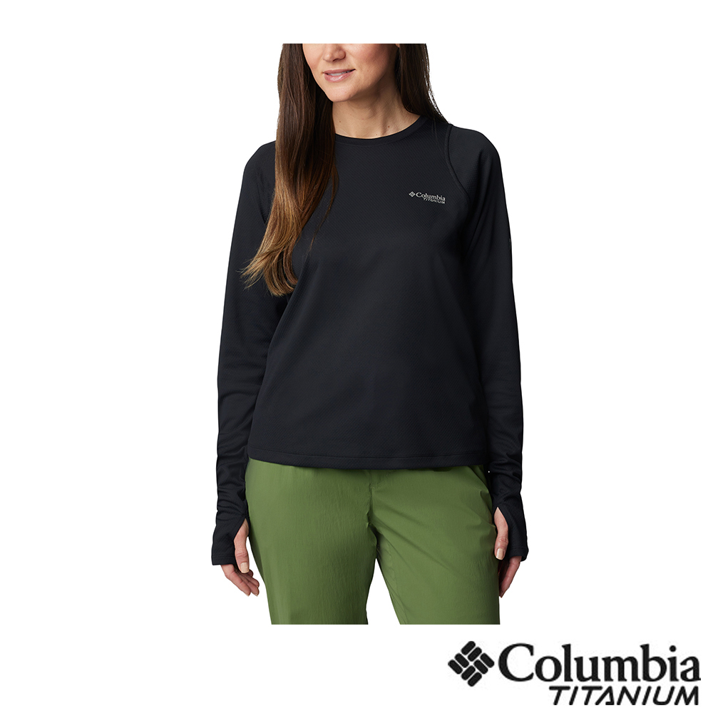 Columbia 哥倫比亞 女款 - 鈦 Omni-Shade 超防曬UPF50 快排長袖上衣-黑色 UAR26910BK/IF