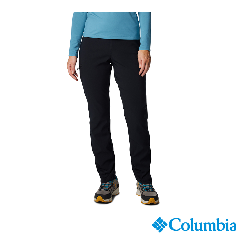 Columbia 哥倫比亞 女款 -  防潑高腰長褲-黑色 UAR95010BK/IF