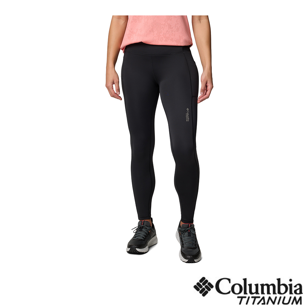Columbia 哥倫比亞 女款- 鈦 快排緊身長褲-黑色 UAR96830BK/JS