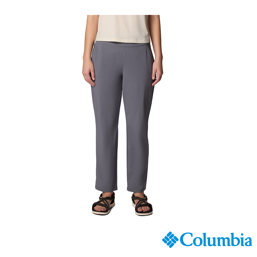 Columbia 哥倫比亞 女款- 防曬UPF50防潑長褲-灰色 UAR36830GY/JS