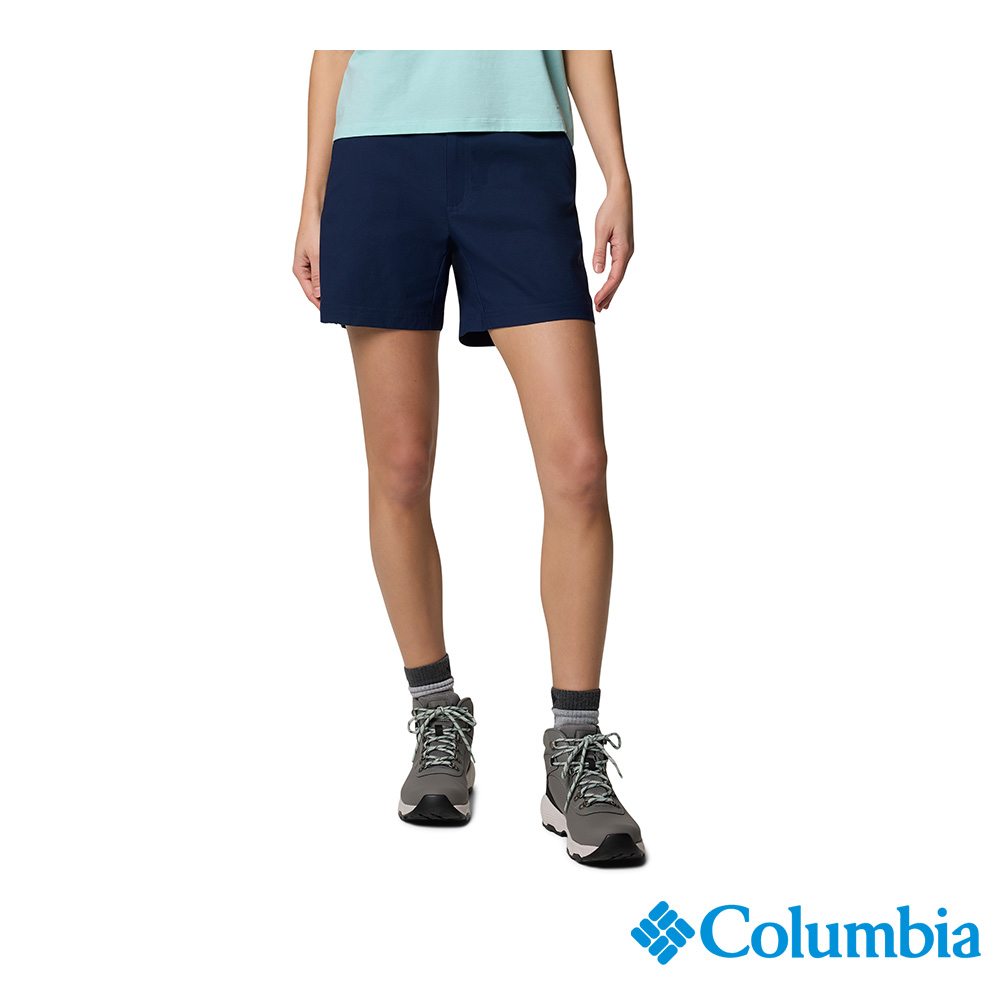 Columbia 哥倫比亞 女款- 超防曬UPF50防潑短褲-深藍色 UAK59990NY/JS