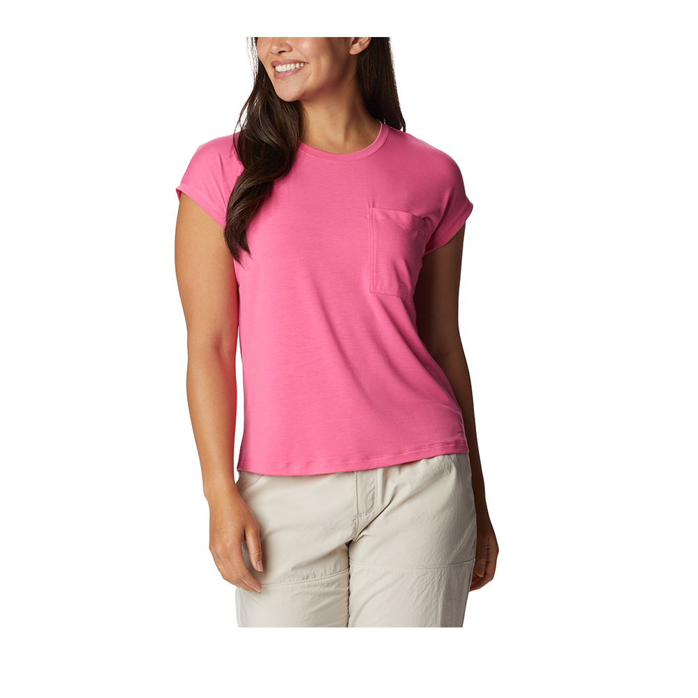 Columbia 哥倫比亞   女款-Omni-Wick 快排短袖上衣-桃紅 UAR71490FC (2023春夏)