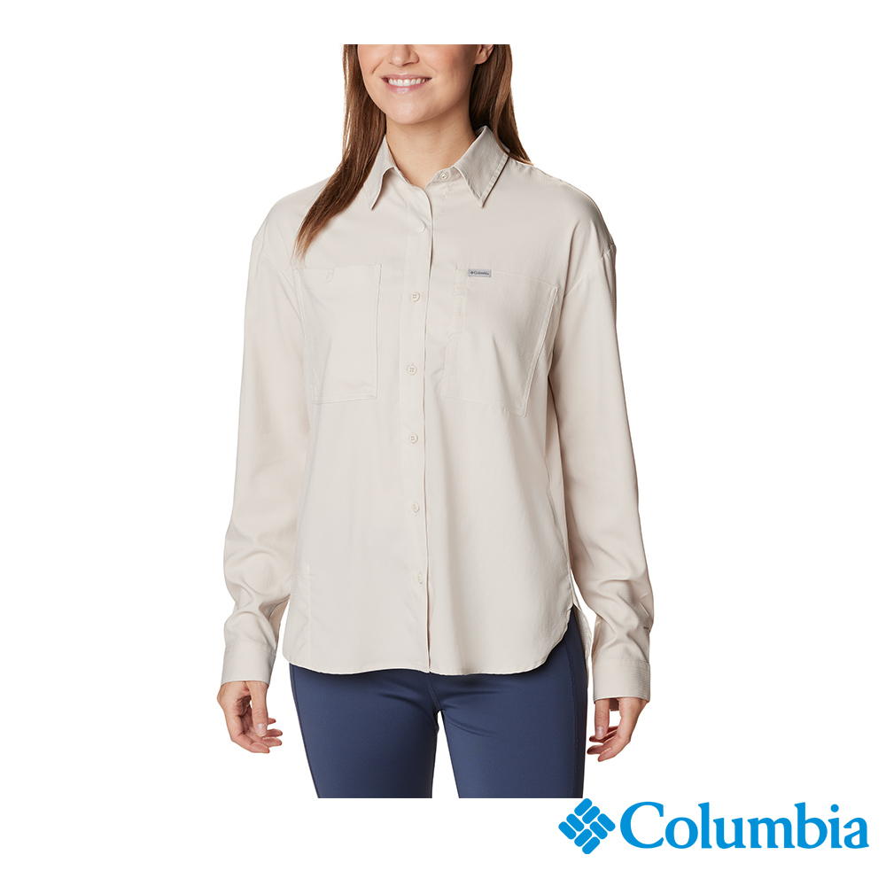 Columbia 哥倫比亞 女款 - Silver Ridge Utility UPF 50防曬快排長袖襯衫-卡其 UAR99100KI-HF