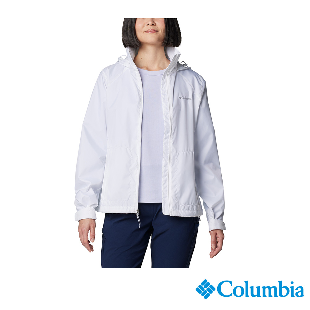 Columbia 哥倫比亞 女款 - 防潑水風衣外套-白色 UWR57760WT/JS