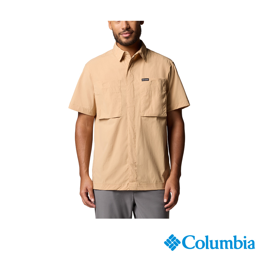 Columbia 哥倫比亞 男款 - 涼感快排短袖襯衫-卡其色 UAE93110KI/JS