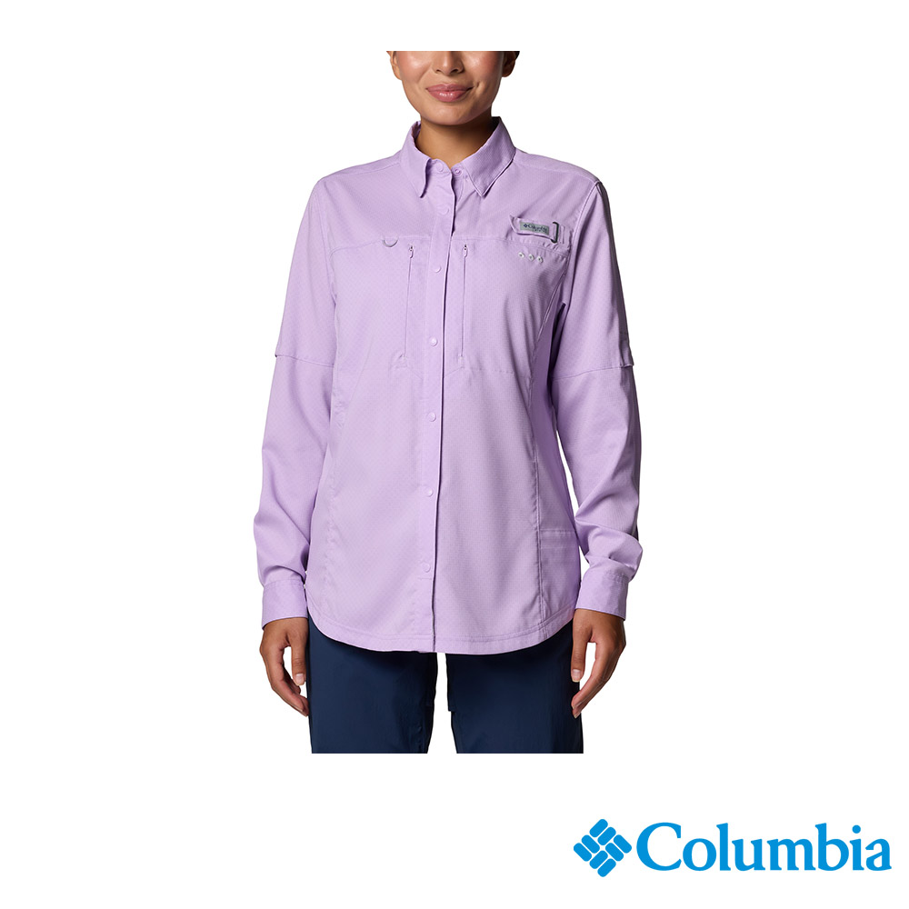 Columbia 哥倫比亞 女款 - 防曬UPF40涼感快排長袖襯衫-淺紫色 UFL40290LP/JS