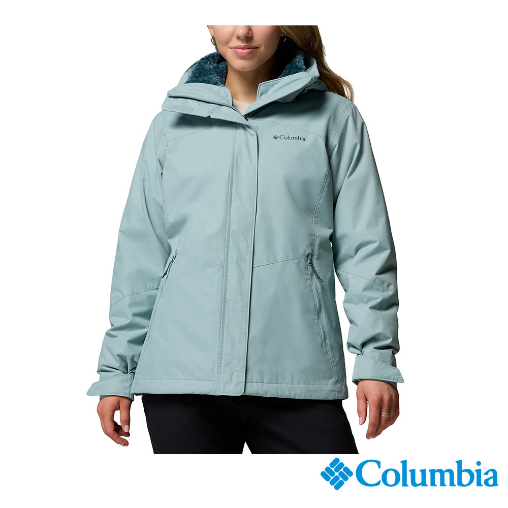 Columbia 哥倫比亞 女款-OT防水保暖兩件式外套-薄暮藍 UWR98430DE/JF