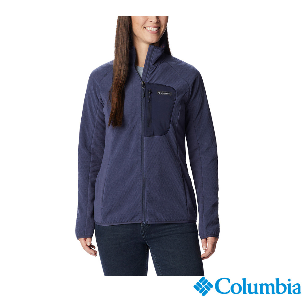 Columbia 哥倫比亞 女款 - W Outdoor Tracks 柔暖刷毛外套-深藍 UAR01420NY-HF