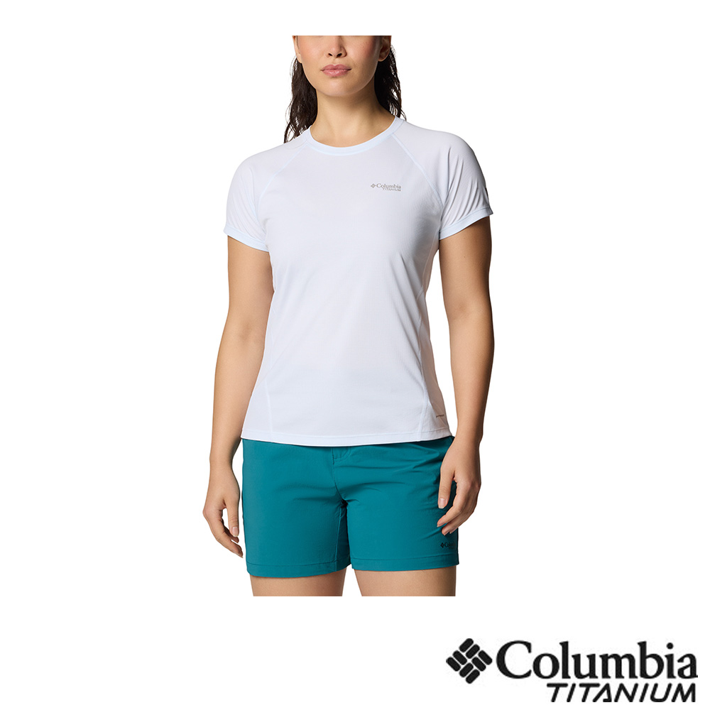 Columbia 哥倫比亞 女款 - 防曬UPF40酷涼快排短袖上衣-白色 UAR48320WT/JS