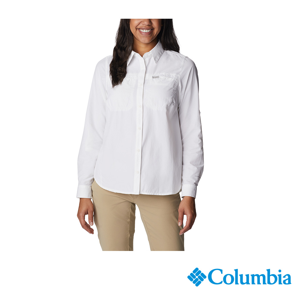 Columbia 哥倫比亞 女款 - UPF50防曬快排長袖襯衫-白色 UAR03560WT/JS
